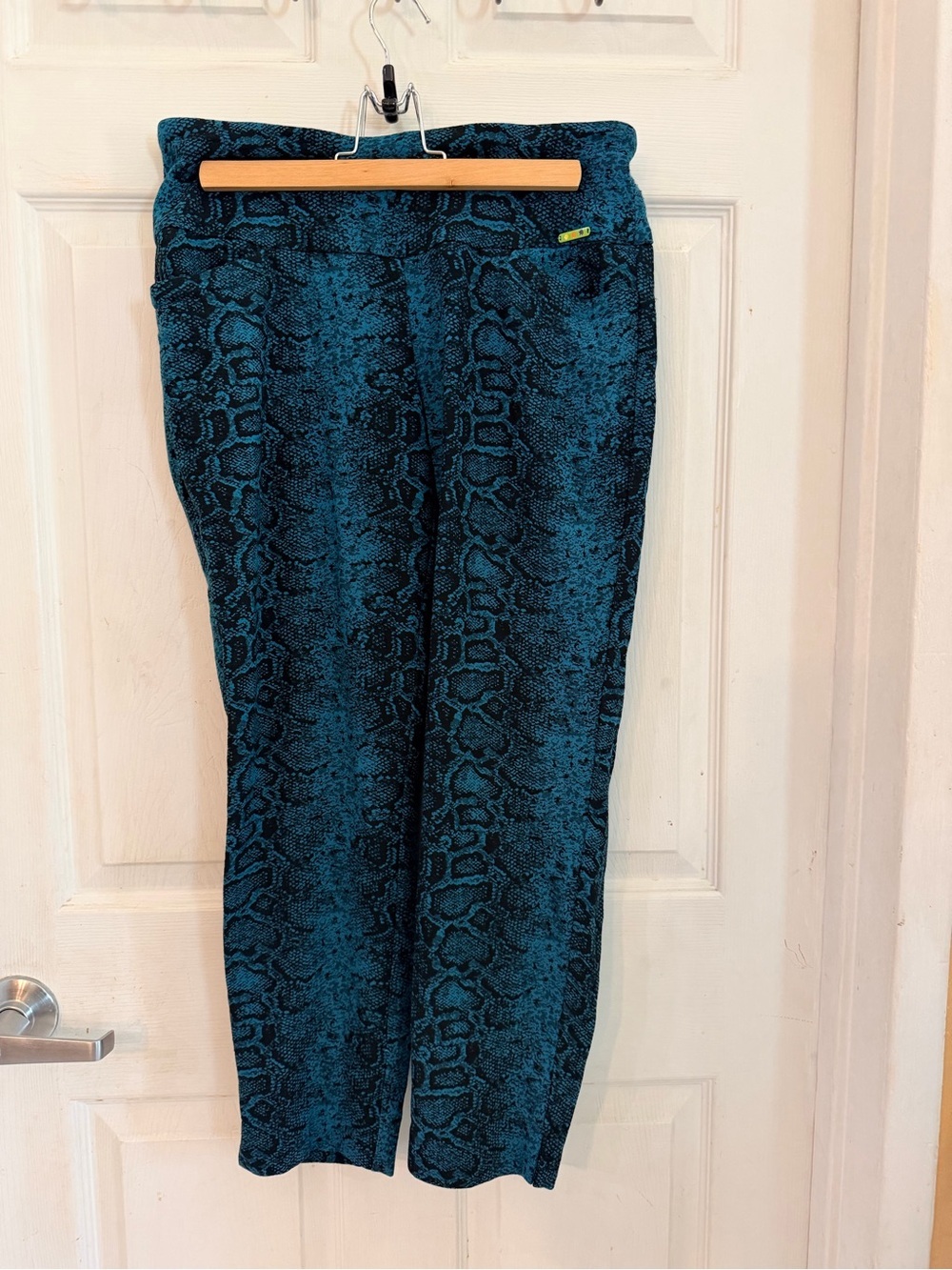 Swing Control Women’s Teal Snake-Print Golf Pants